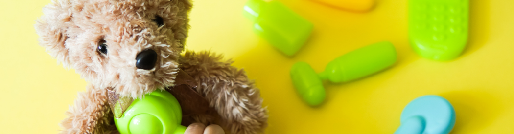 toy teddy bear having a checkup