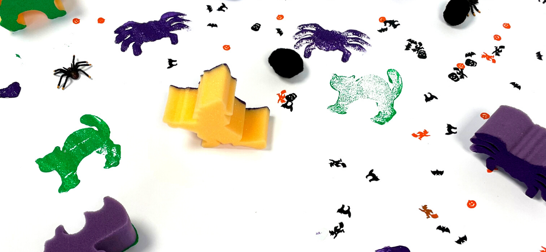 sponge shapes used for printing in paint