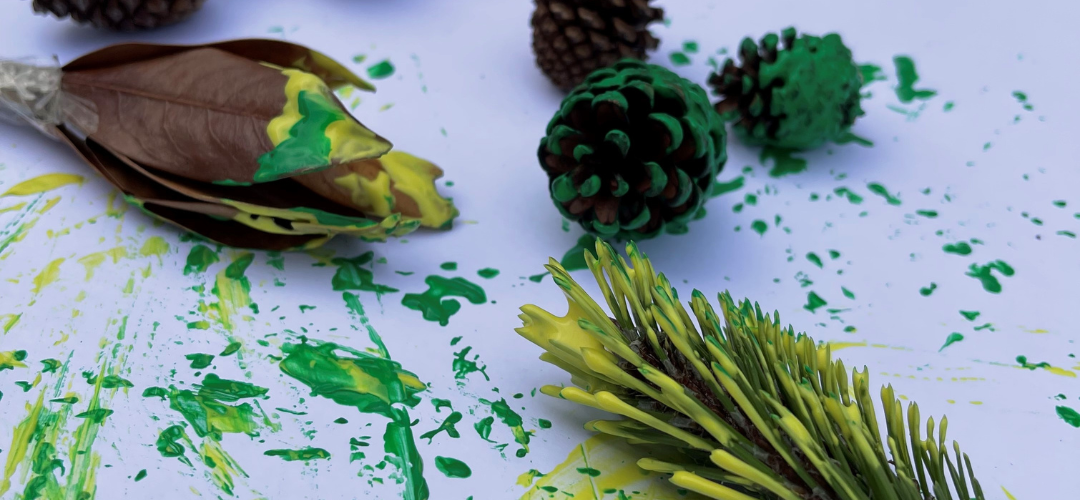 natural resources being used for mark making