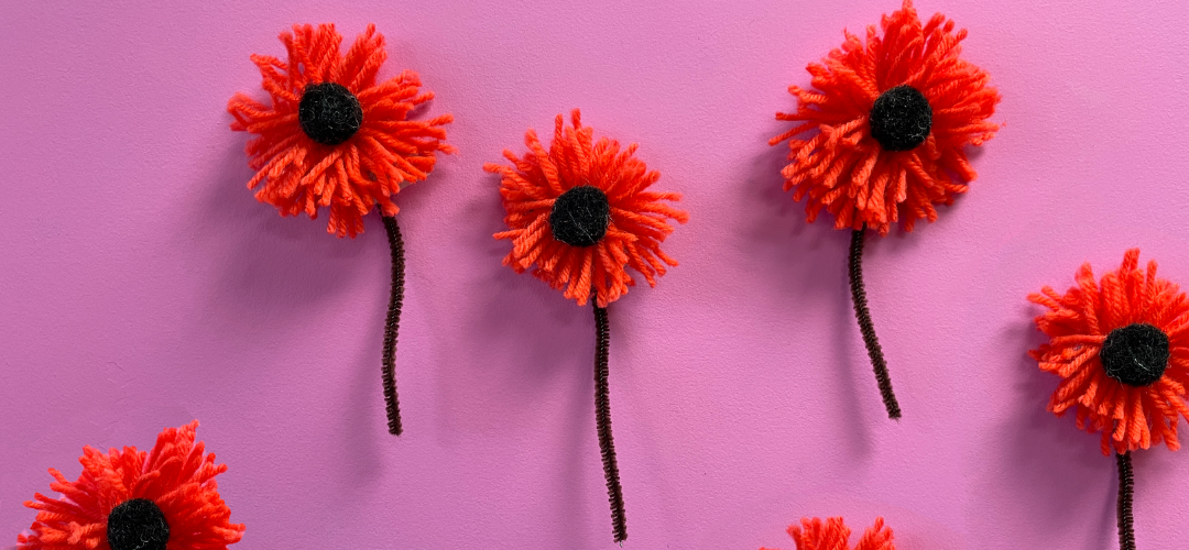 poppies made from wool