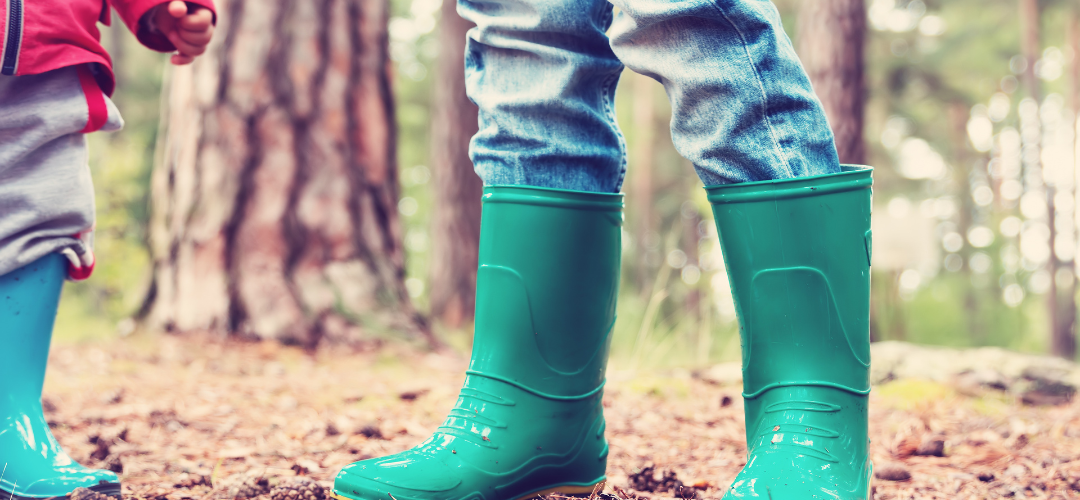 child in wellies