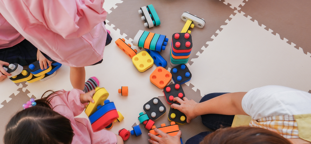 children playing within a childcare provider