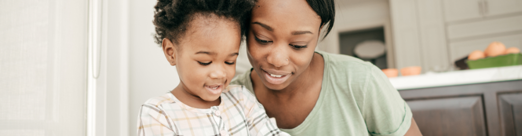 parent and child talking 