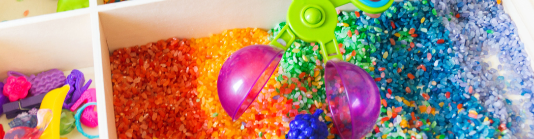 rainbow sensory play 