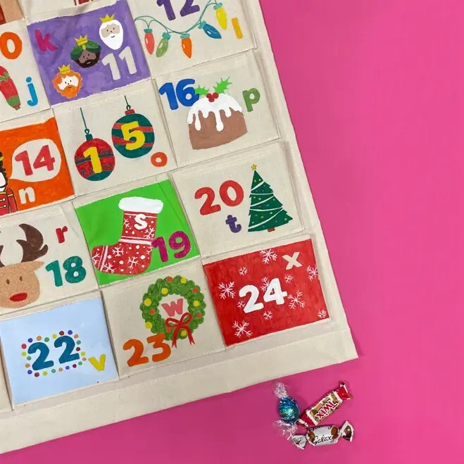 Personalized Pocket Advent Calendar activity for KS1 students