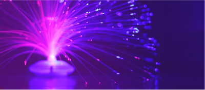 Fibre optic lamp for sensory den