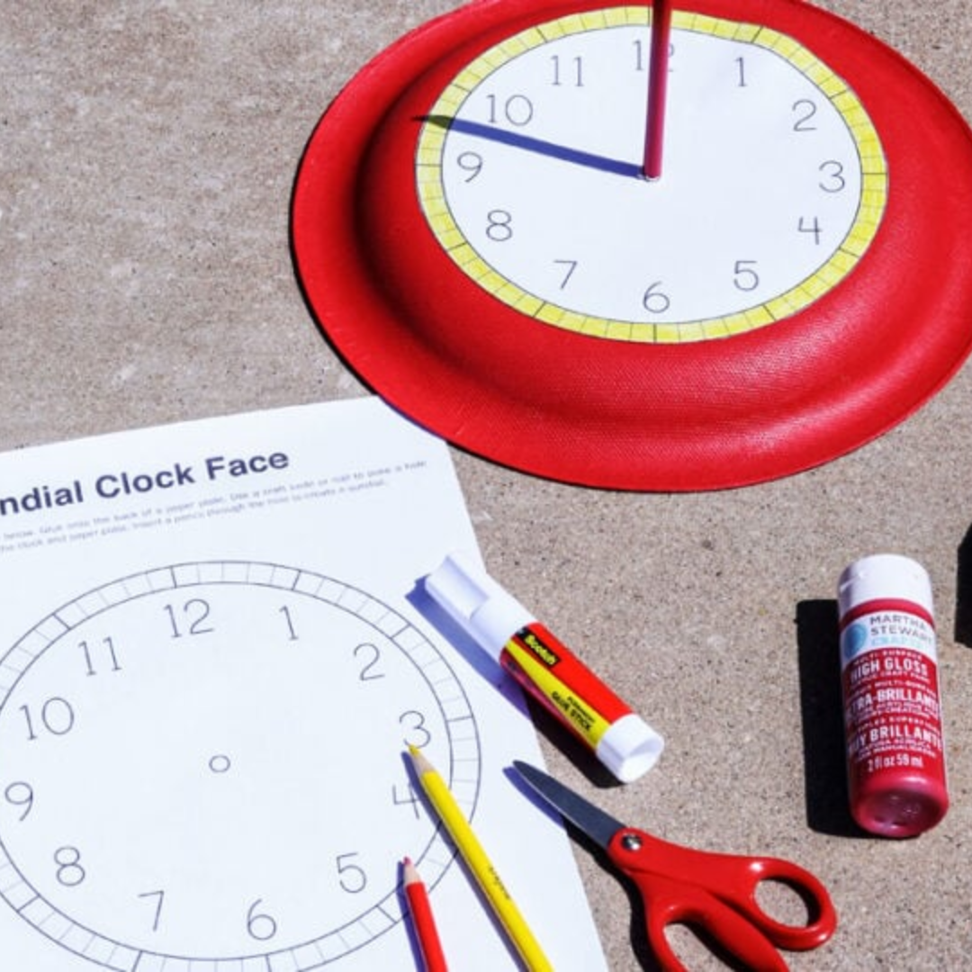 sundial made out of paper plate